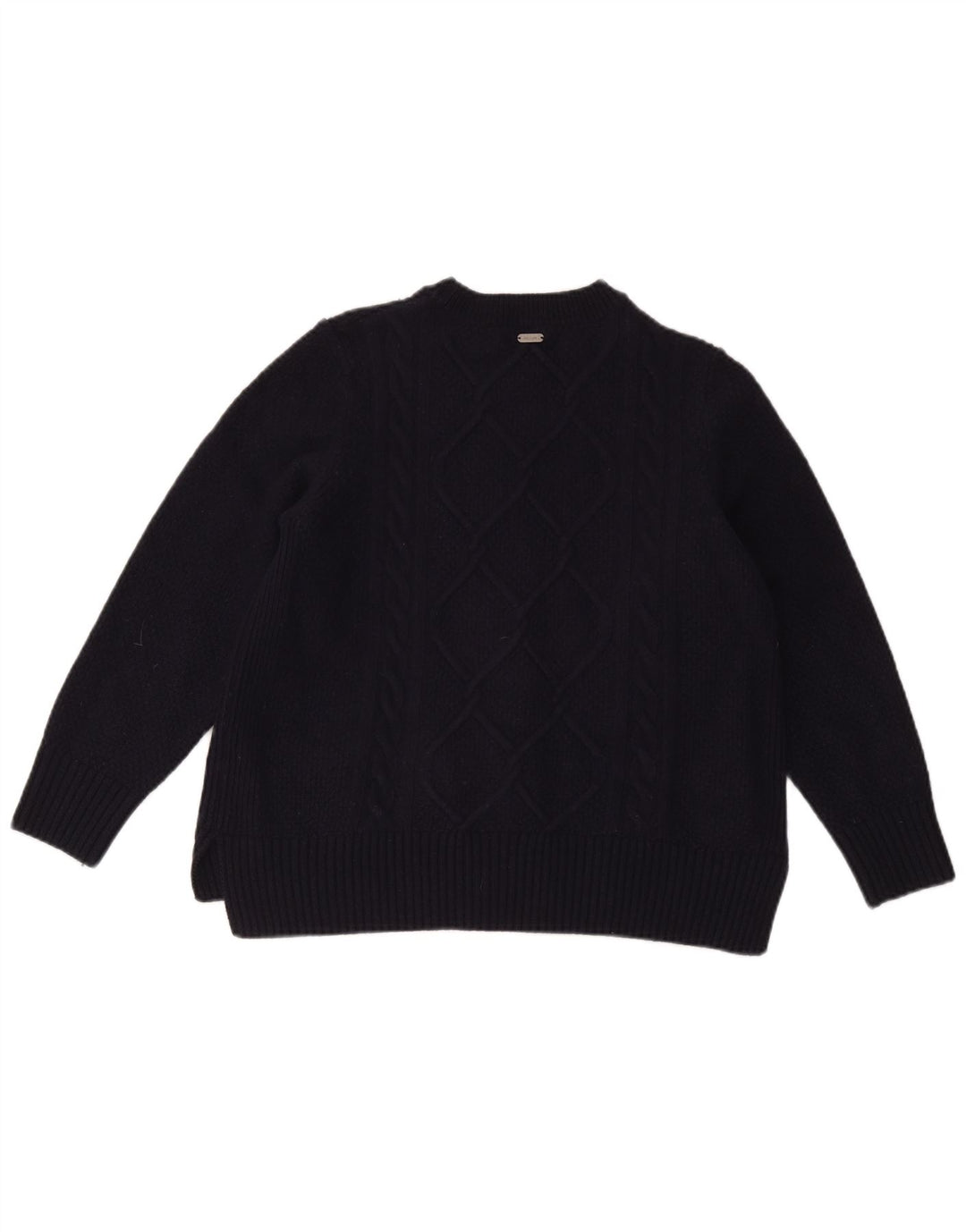 Barbour Damen-Pullover mit Rundhalsausschnitt, UK 14, große marineblaue Wolle