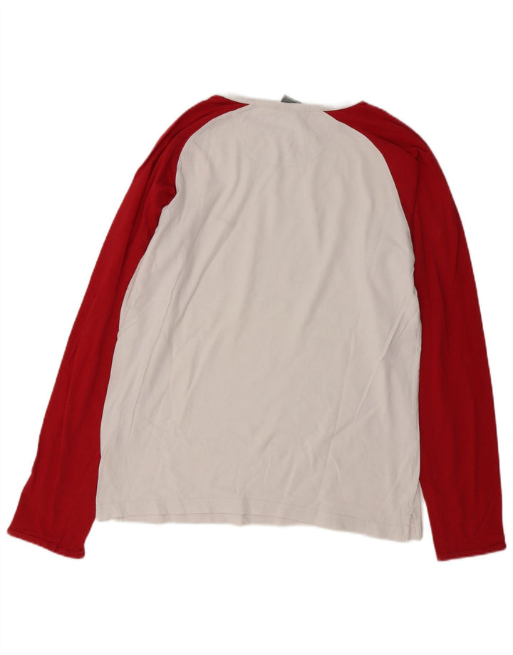 Nike Herren Top Langarm UK 39/41 Mittel Weiß Colourblock