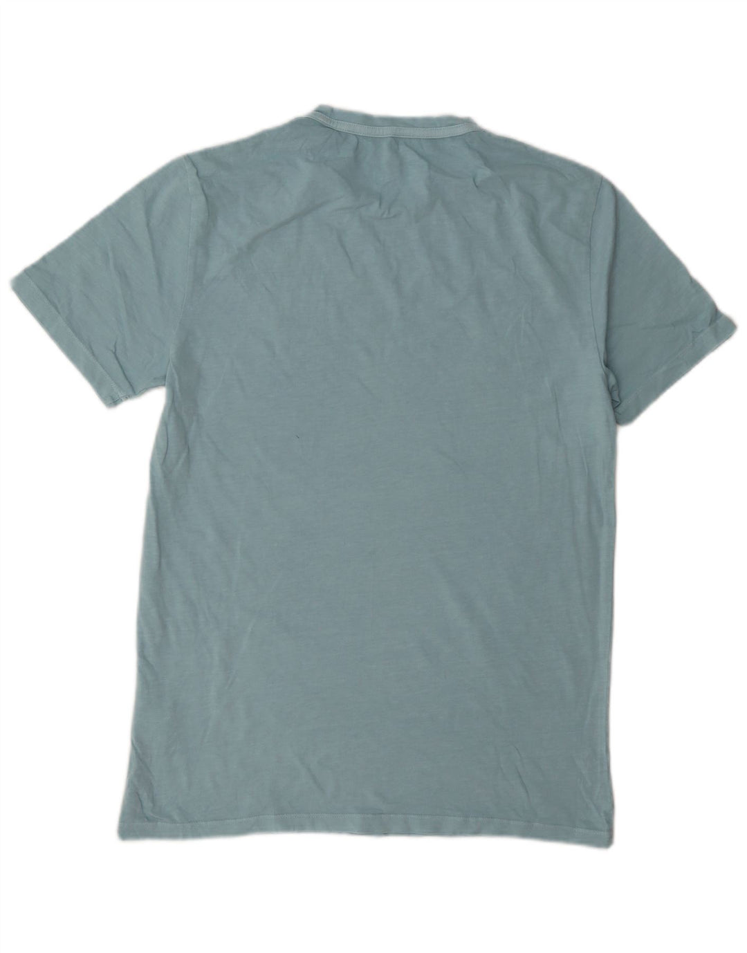 All Saints Herren-T-Shirt mit normaler Passform, mittelblaue Baumwolle