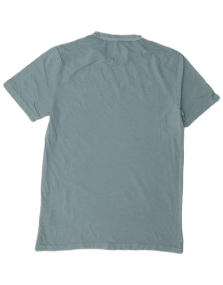 All Saints Herren-T-Shirt mit normaler Passform, mittelblaue Baumwolle