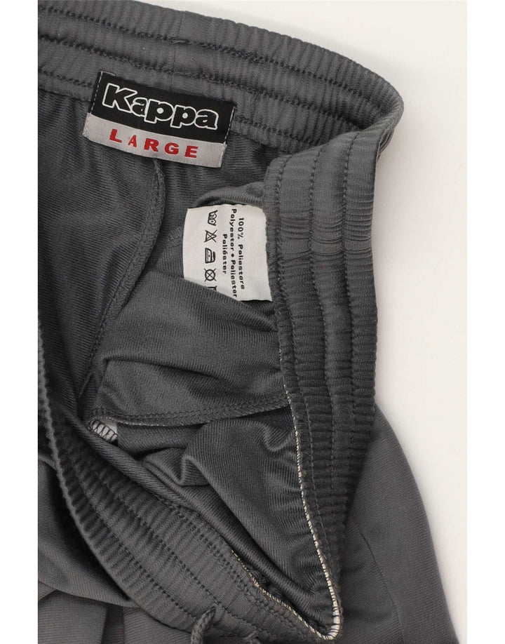 Kappa Herren-Trainingshose, groß, grau, Polyester