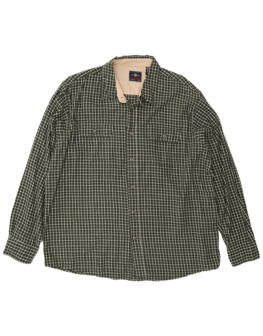 Wrangler Herren Flanellhemd XL grün kariert