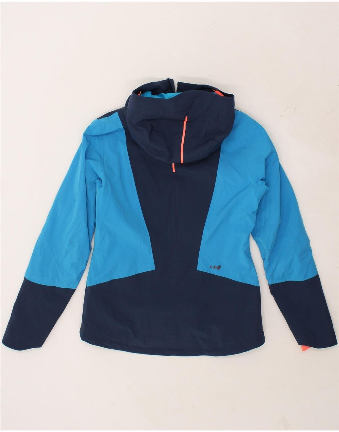 DECATHLON Mens Slim Hooded Rain Jacket EU 36 Small Blue Colourblock Vintage Decathlon and Second-Hand Decathlon from Messina Hembry 