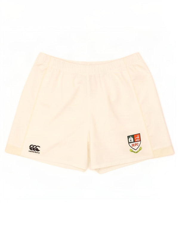 Canterbury Herren Graphic Sport Shorts UK 42 Large Off White Polyester