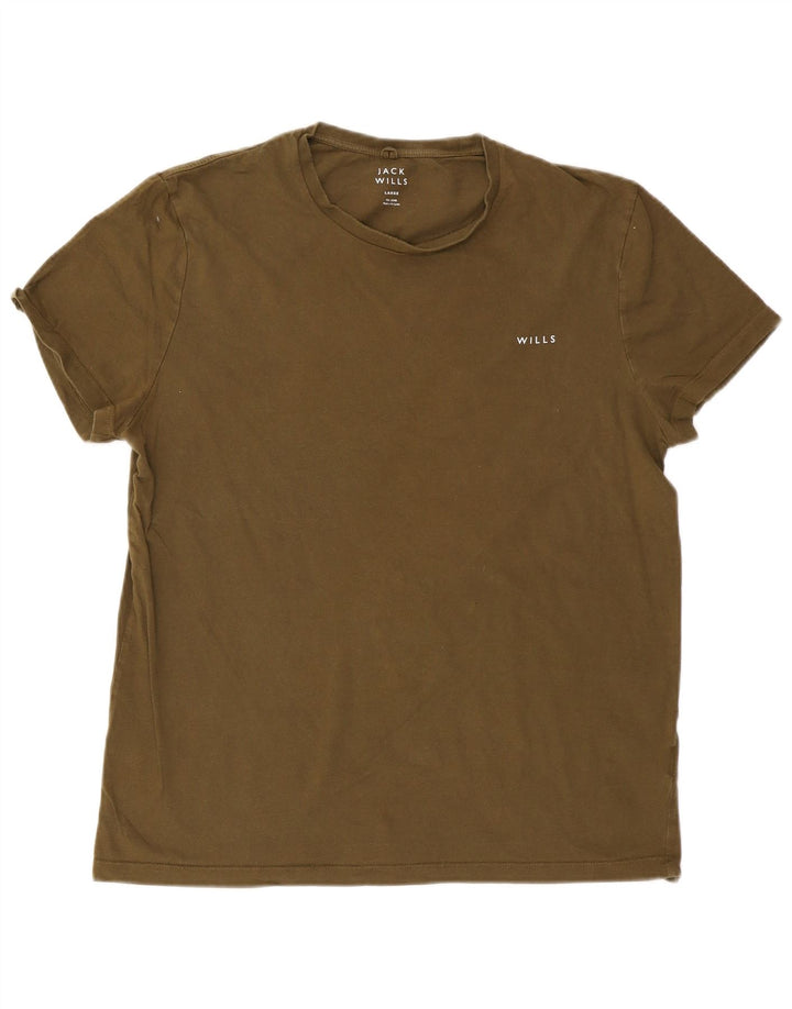 Jack Wills Herren-T-Shirt aus Baumwolle, groß, Khaki