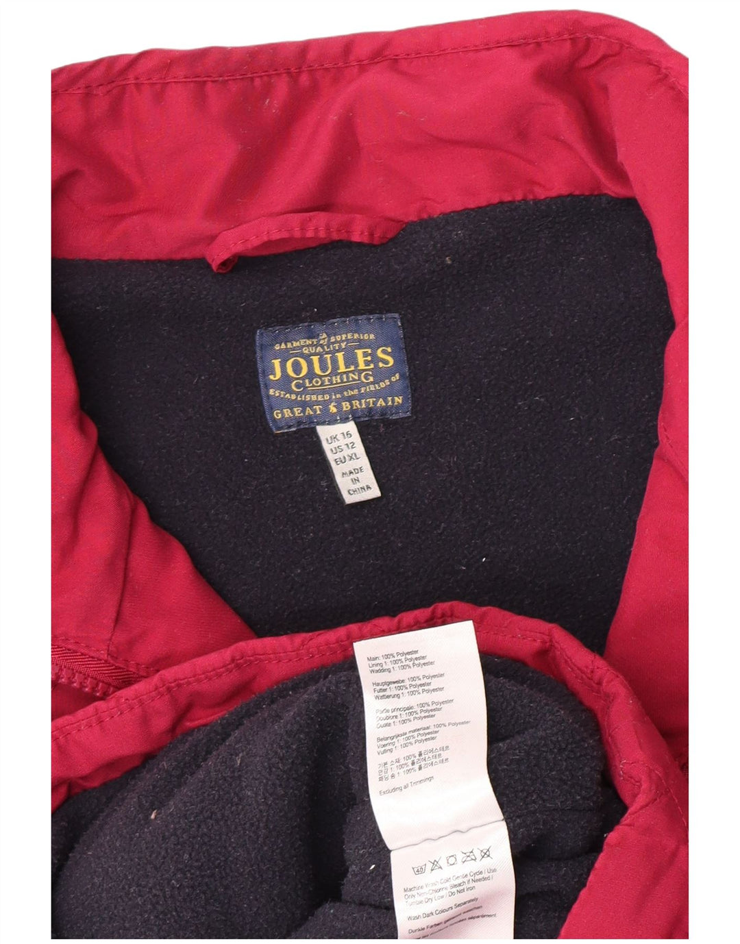 Joules Damen Steppweste UK 16 Large Pink Polyester