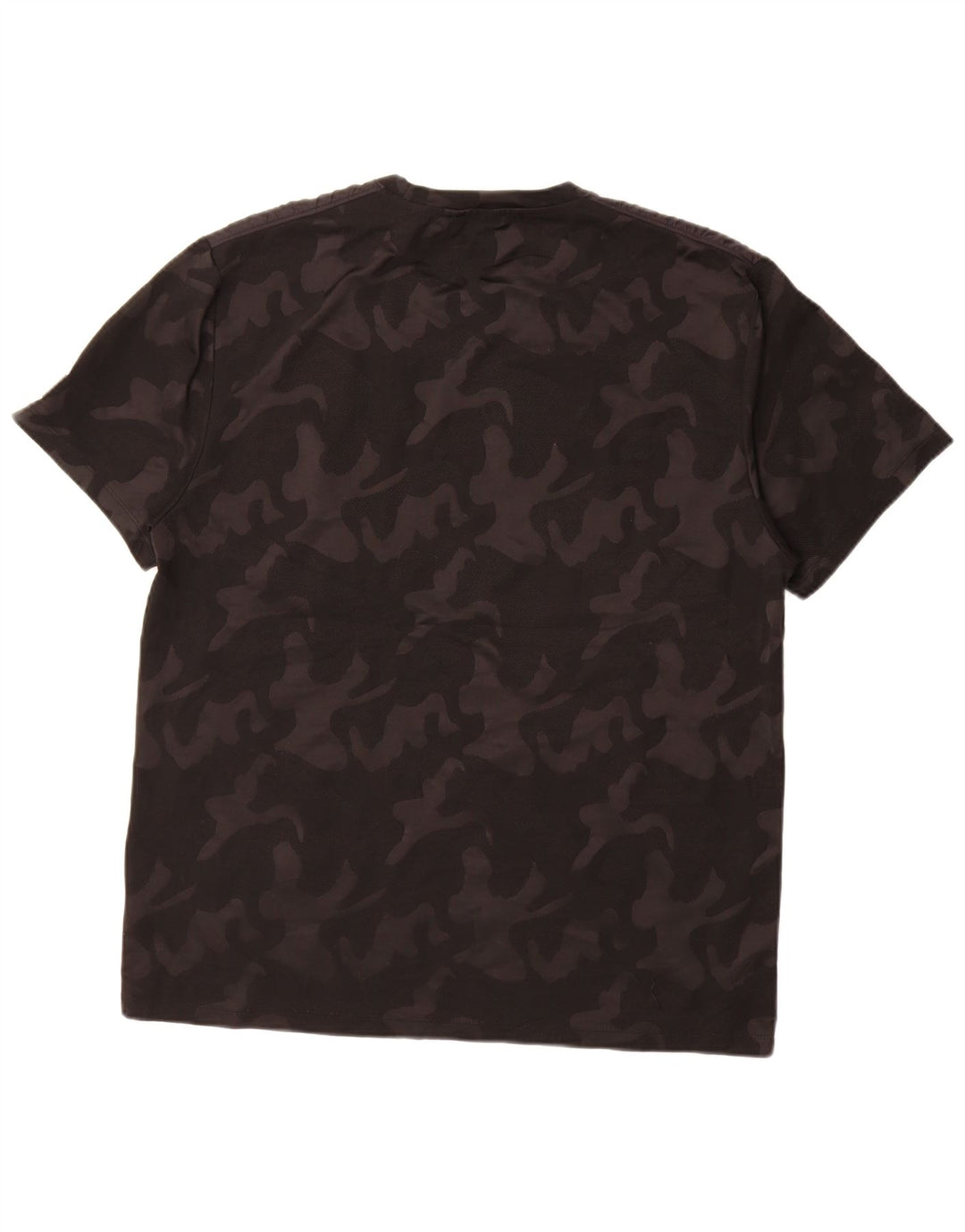 DKNY Herren T-Shirt Top XL Schwarz Camouflage Polyester