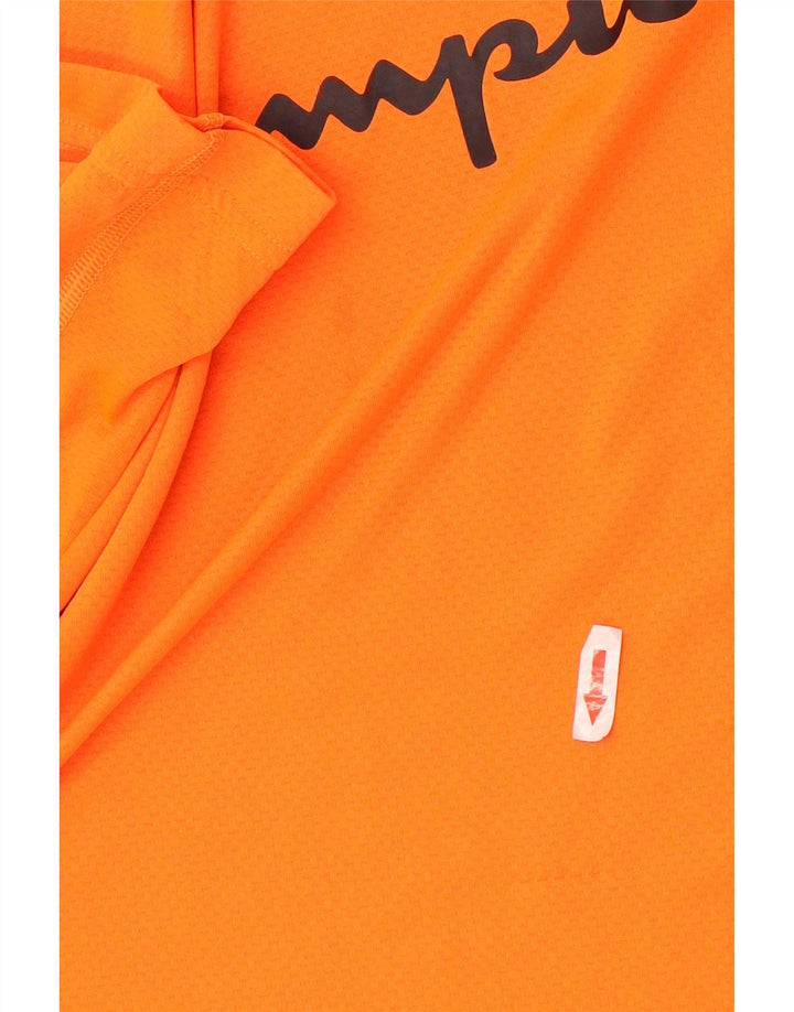 Champion Herren T-Shirt mit Grafik, Größe L, Orange