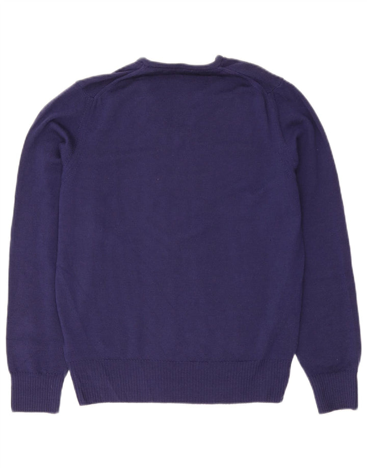Zara Herren-Pullover mit V-Ausschnitt aus mittelvioletter Wolle