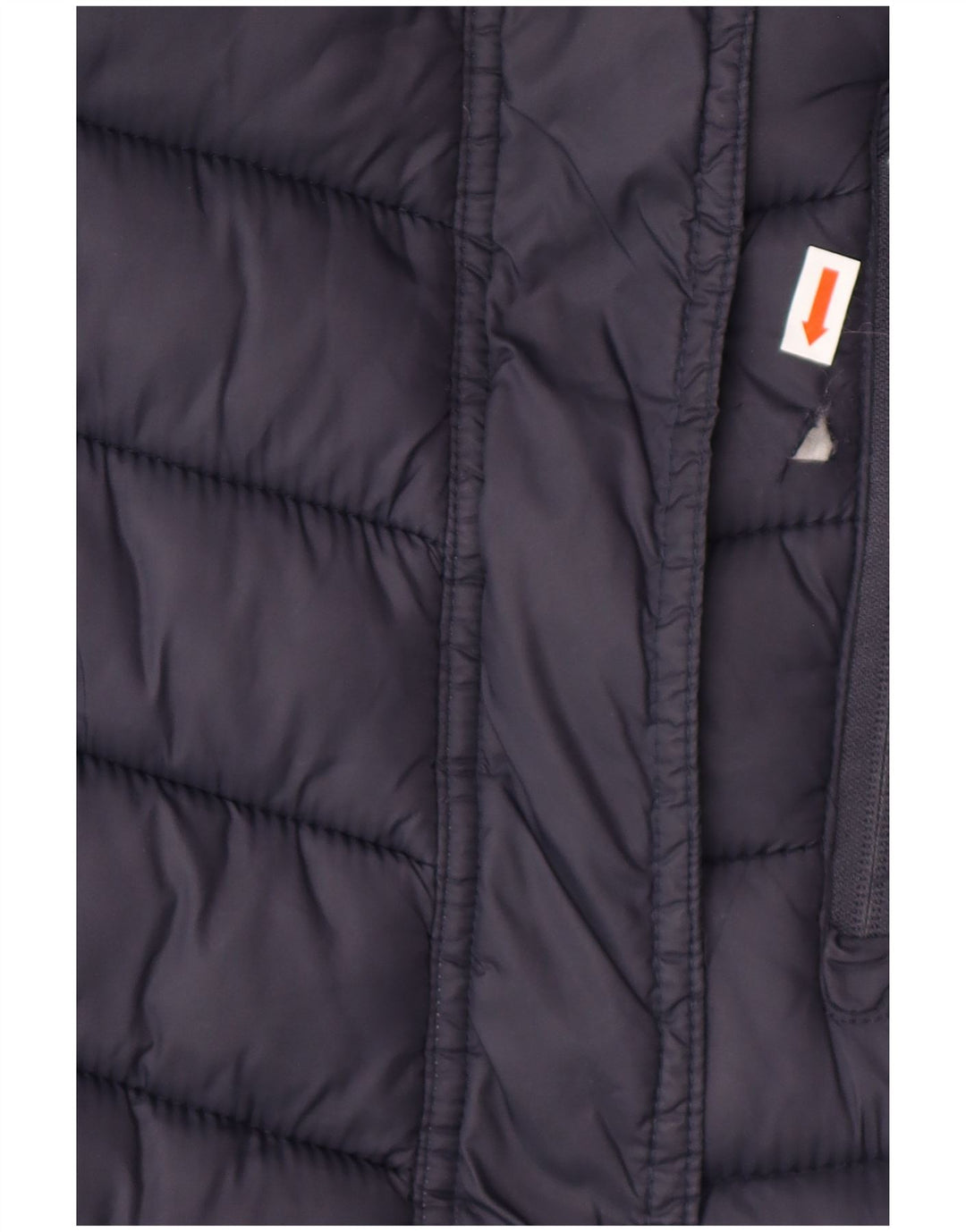 SUPERDRY Wattierter Damenmantel mit Kapuze, UK 14, mittelmarineblaues Nylon