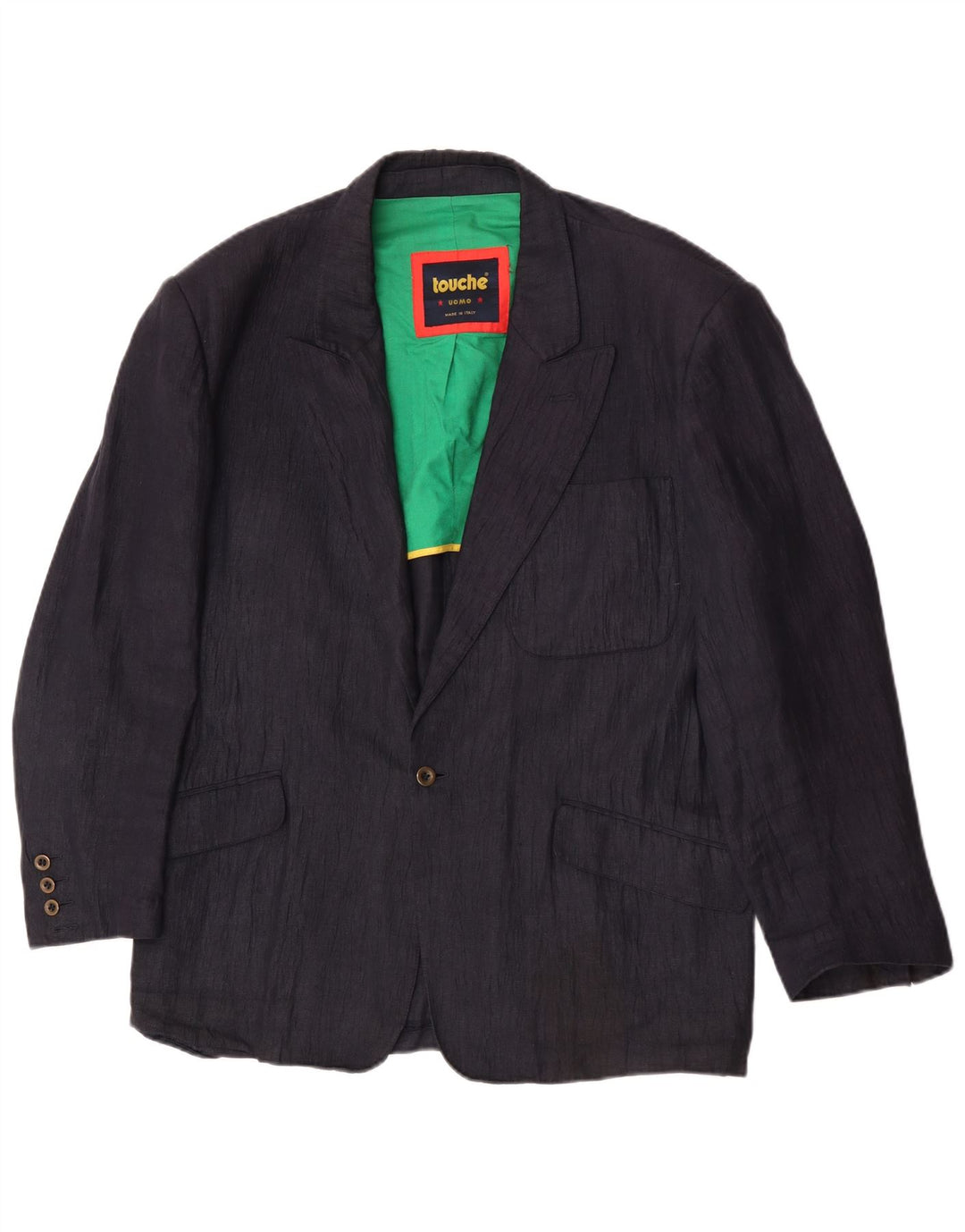 Touche Herren-Blazer mit 1 Knopf, UK 38, Mittelmarineblau