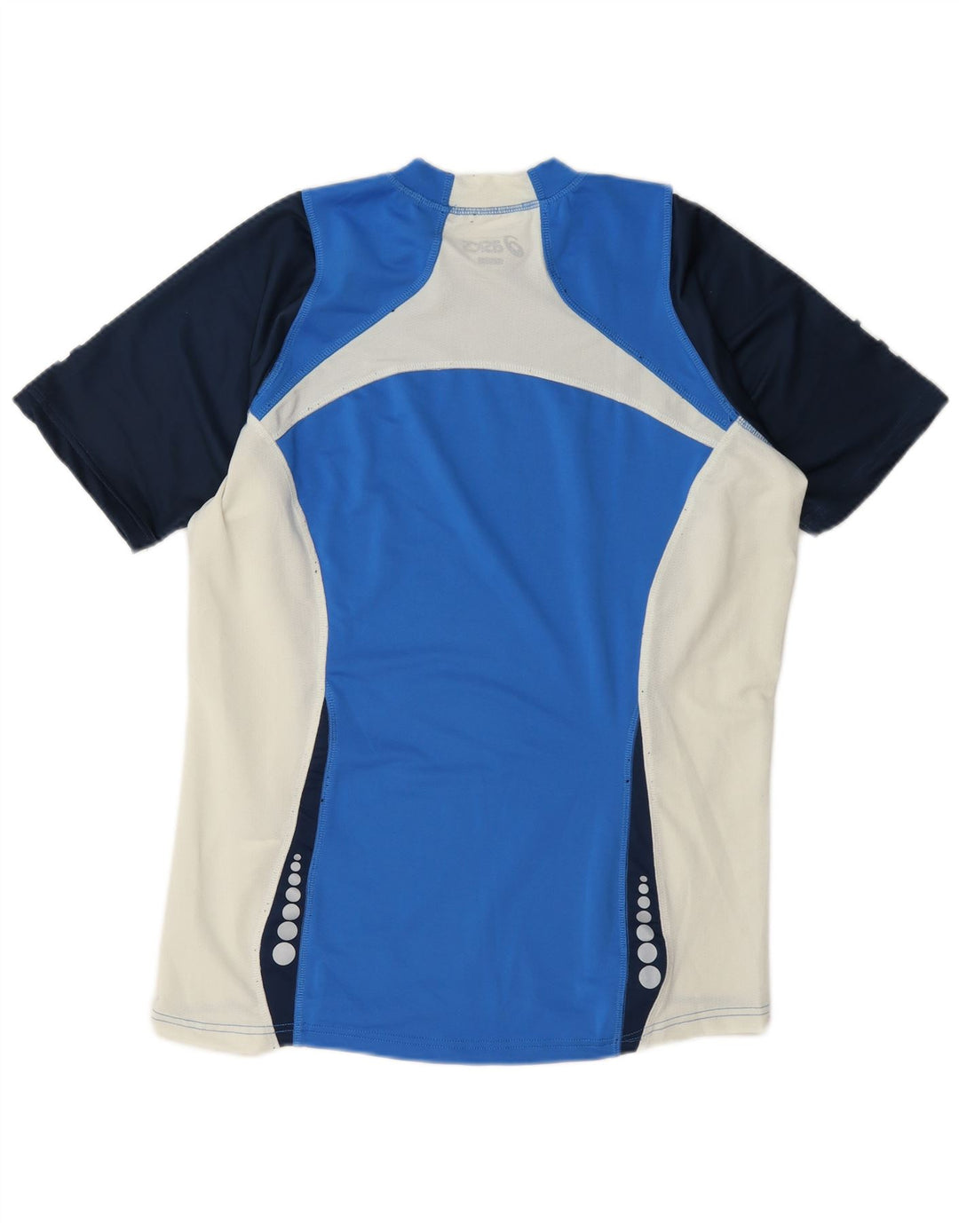 Asics Herren T-Shirt Top Mittelblaues Colourblock-Polyester