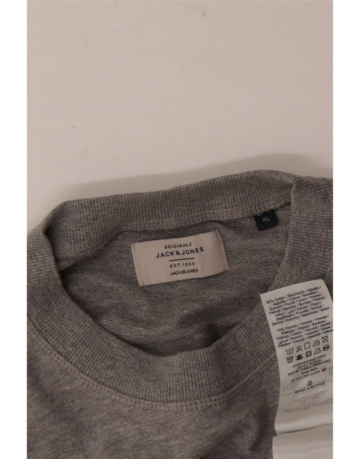 Jack & Jones Herren Sweatshirt Pullover XL Grau Baumwolle