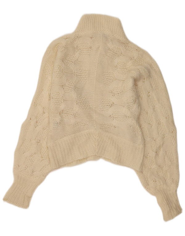 MET Damen-Cardigan-Pullover UK 12 Medium Beige Mohair