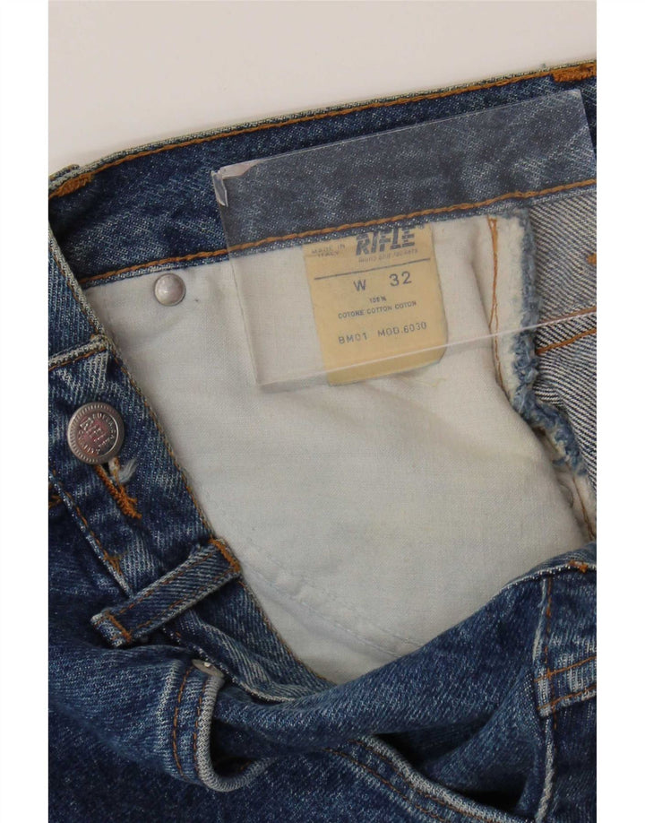 Rifle Damen Jeansrock W32 Große blaue Baumwolle