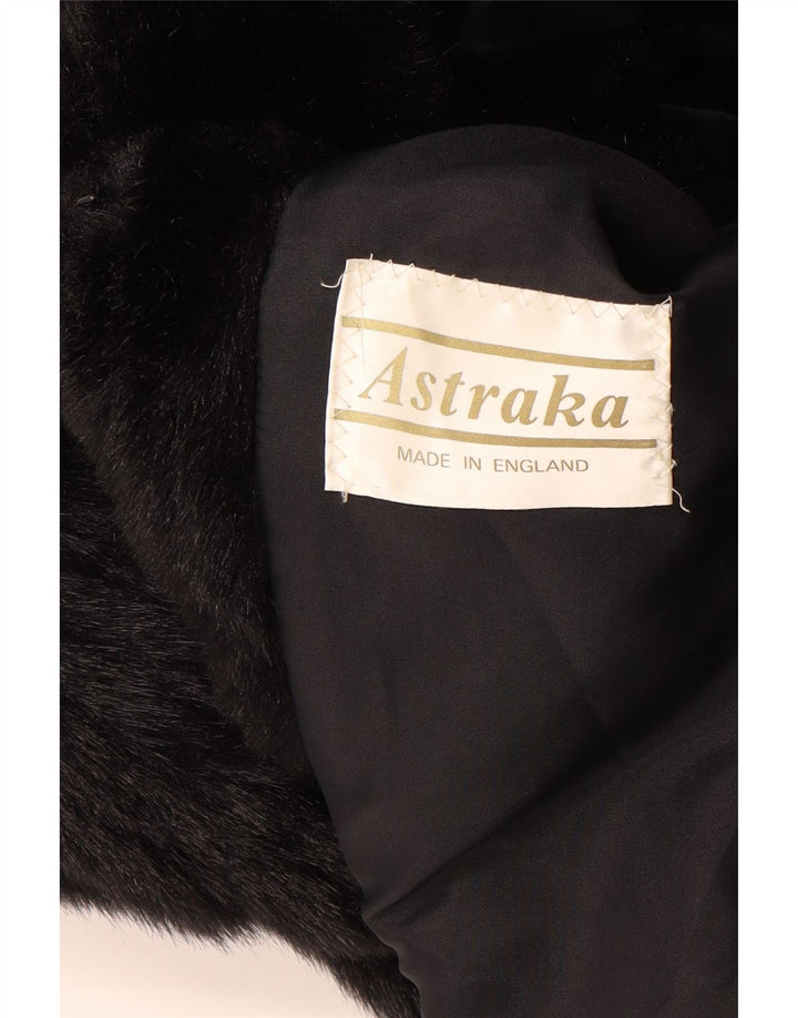 Astraka Damen Kunstpelzjacke UK 14 Medium Schwarz Acryl