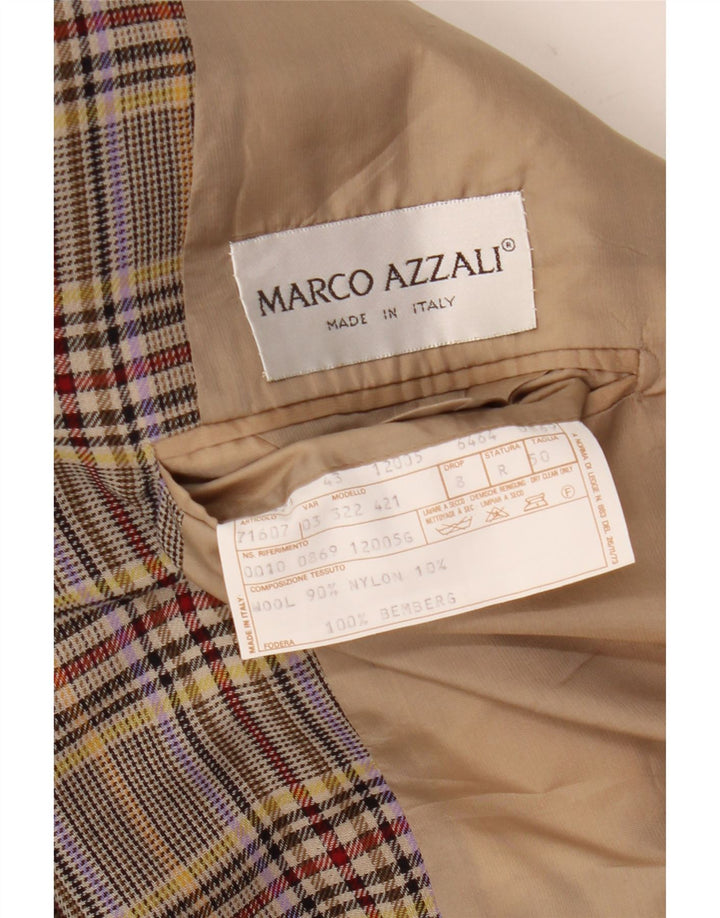 Marco Azzali Herren-Blazer-Jacke IT 50, groß, mehrfarbig, Hahnentrittmuster