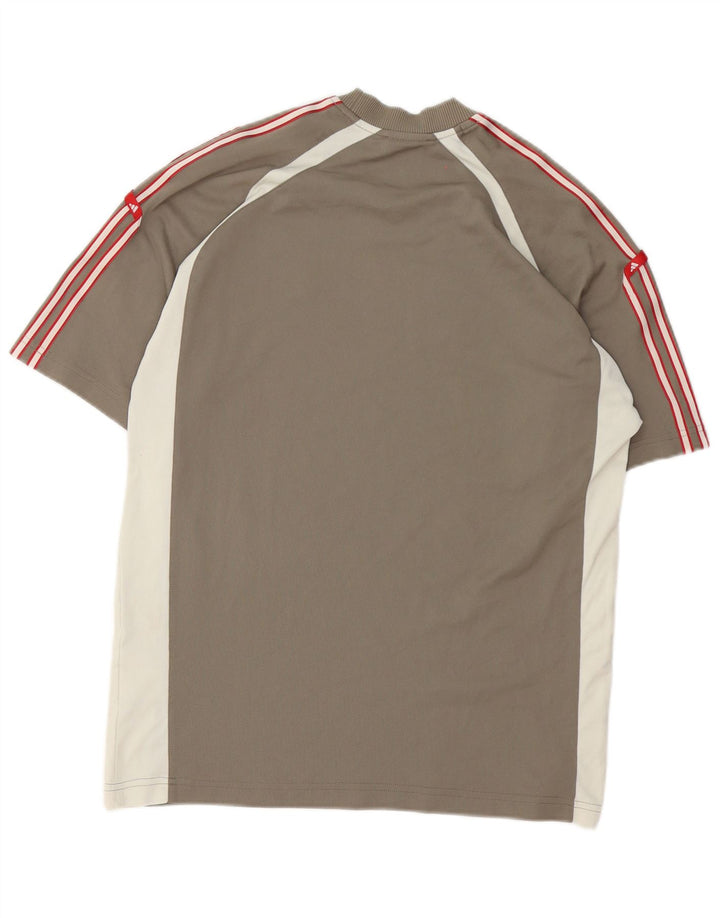 Adidas Herren T-Shirt Top Small Grau Colourblock Polyester