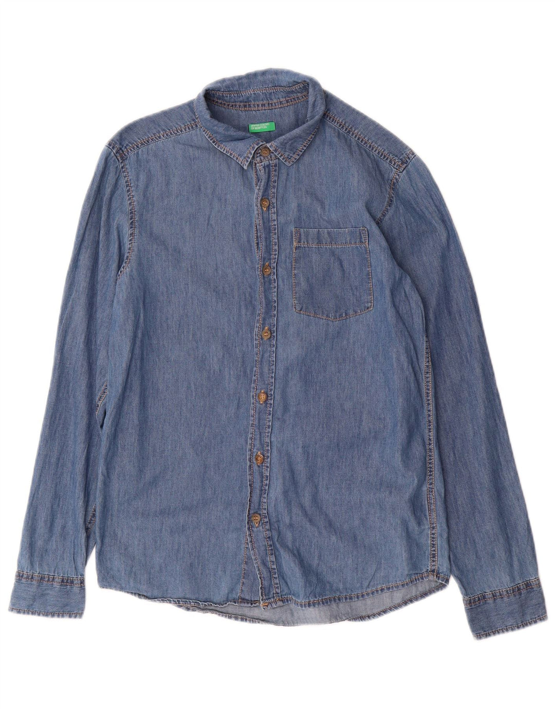 BENETTON Jeanshemd für Jungen, 14–15 Jahre, Blau