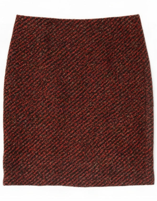 Minuet Womens Petite Mini Skirt UK 12 Medium W32 Red Striped Cotton