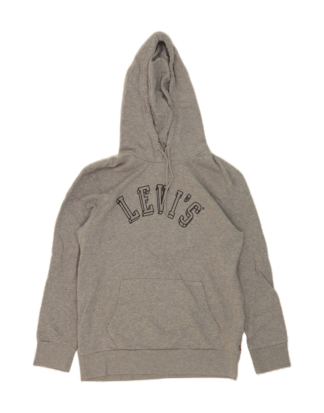 LEVI'S Mens Graphic Hoodie Jumper Medium Grey Cotton Vintage Levi's and Second-Hand Levi's from Messina Hembry 