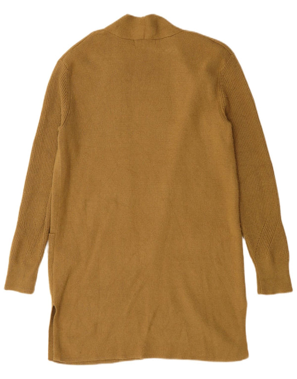Marks & Spencer Damen Longline Open Cardigan Pullover UK 12 Mittelbraun