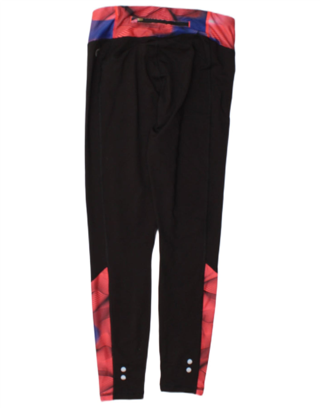 Puma Damen Leggings UK 12 Medium Schwarz Geometrisch