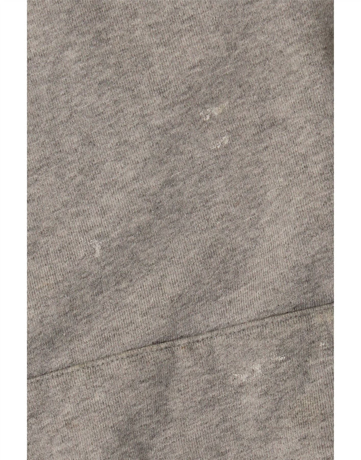 Adidas Damen Übergroßer Kapuzenpullover UK 14 Mittelgraue Baumwolle