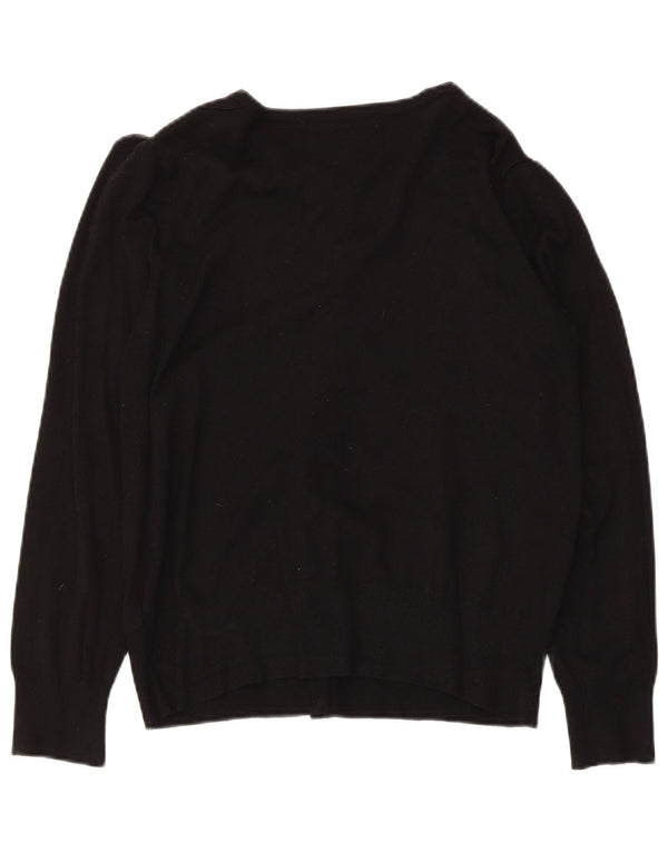 Marks & Spencer Damen-Cardigan-Pullover UK 14 Mittelschwarze Viskose