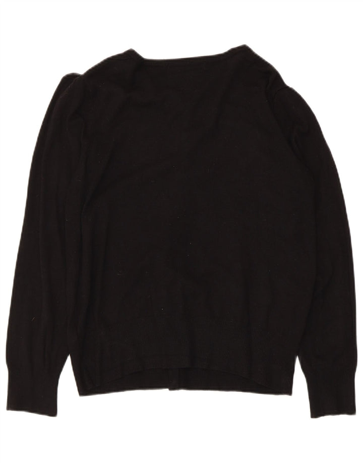Marks & Spencer Damen-Cardigan-Pullover UK 14 Mittelschwarze Viskose