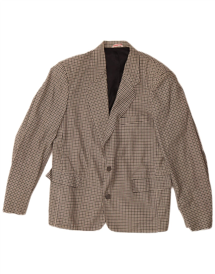 Wampum Herren 2-Knopf-Blazerjacke UK 38 Mittelgrauer Gingham