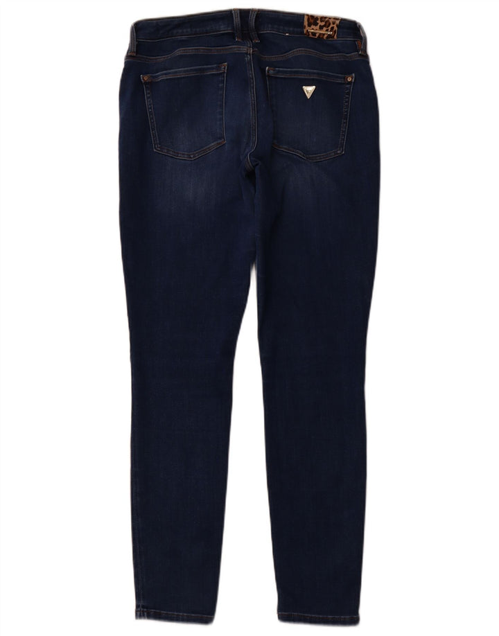 GUESS Damen Annette Skinny Jeans W31 L29 Marineblaue Baumwolle
