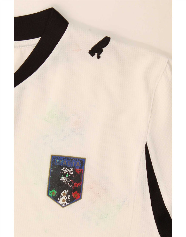 Puma T-Shirt für Jungen, 13–14 Jahre, weißes Farbblockdesign