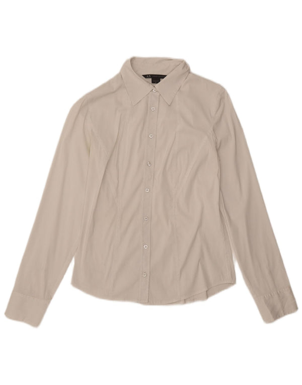 ARMANI EXCHANGE Damen Hemd UK 12 Medium Weiß