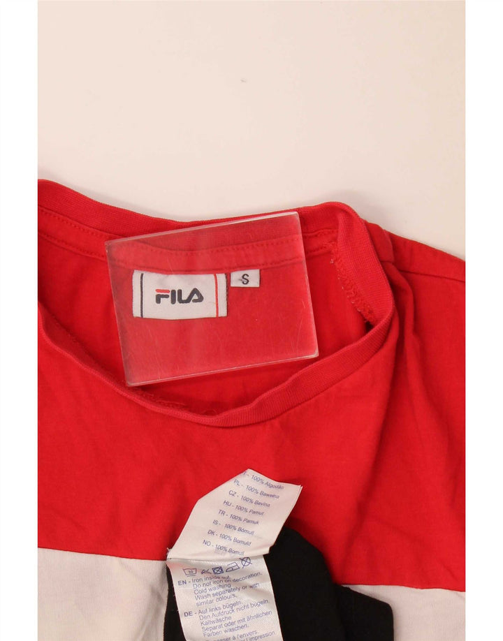 Fila Herren-T-Shirt mit Grafik, Größe S, mehrfarbig, Colourblock-Baumwolle