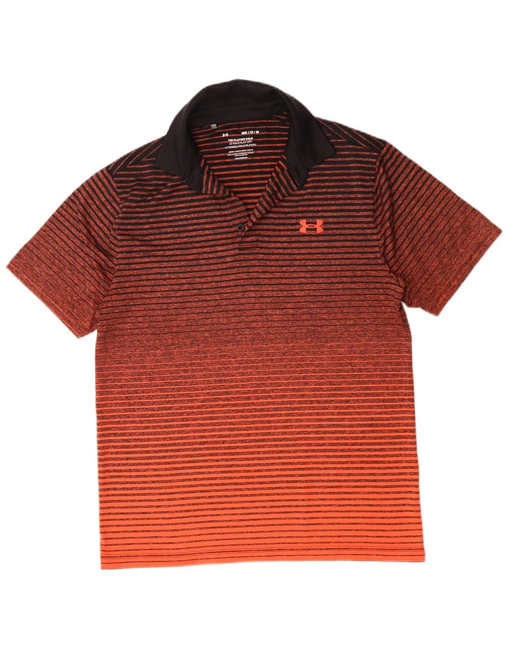 Under Armour Herren Heat Gear Poloshirt Mittelorange gestreift aus Polyester