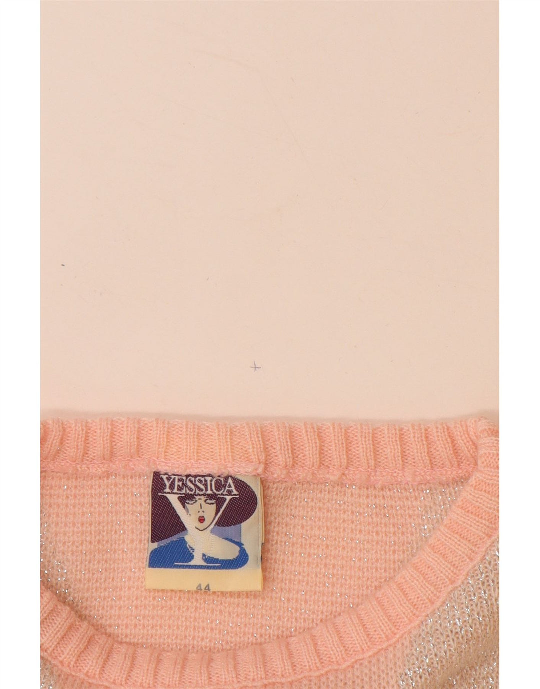 YESSICA Damen-Pullover mit U-Boot-Ausschnitt, EU 44, XL, rosa Chevron-Acryl