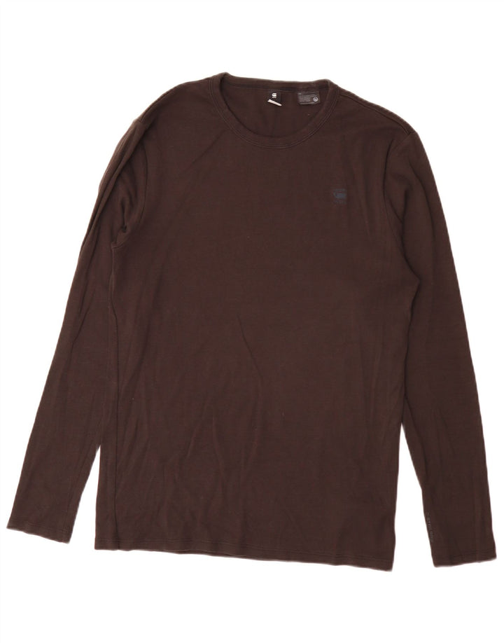 G-Star Herren-Oberteil, langärmelig, mittelschwarz, Baumwolle