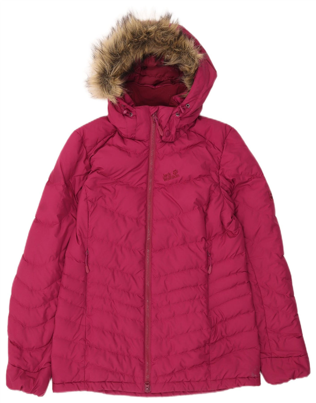 Jack Wolfskin Damen-Jacke mit Kapuze, gepolstert, UK 8/10, Größe S, rosa, Polyester