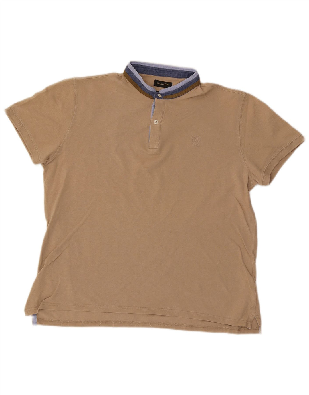 Massimo Dutti Herren-Poloshirt mit lässiger Passform, Größe L, Beige