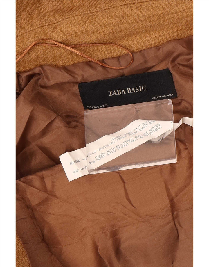 Zara Damen-Bomberjacke mit Kapuze, UK 10, Größe S, braun, Polyester