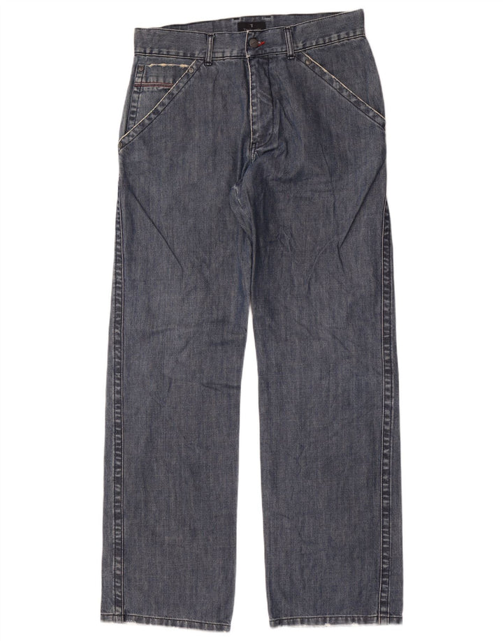 Trussardi Herren Straight Jeans IT 48 Medium W32 L34 Blaue Baumwolle