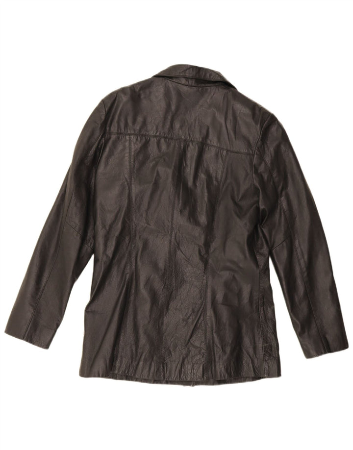 Saki Damen Lederjacke EU 40 Mittelschwarzes Leder