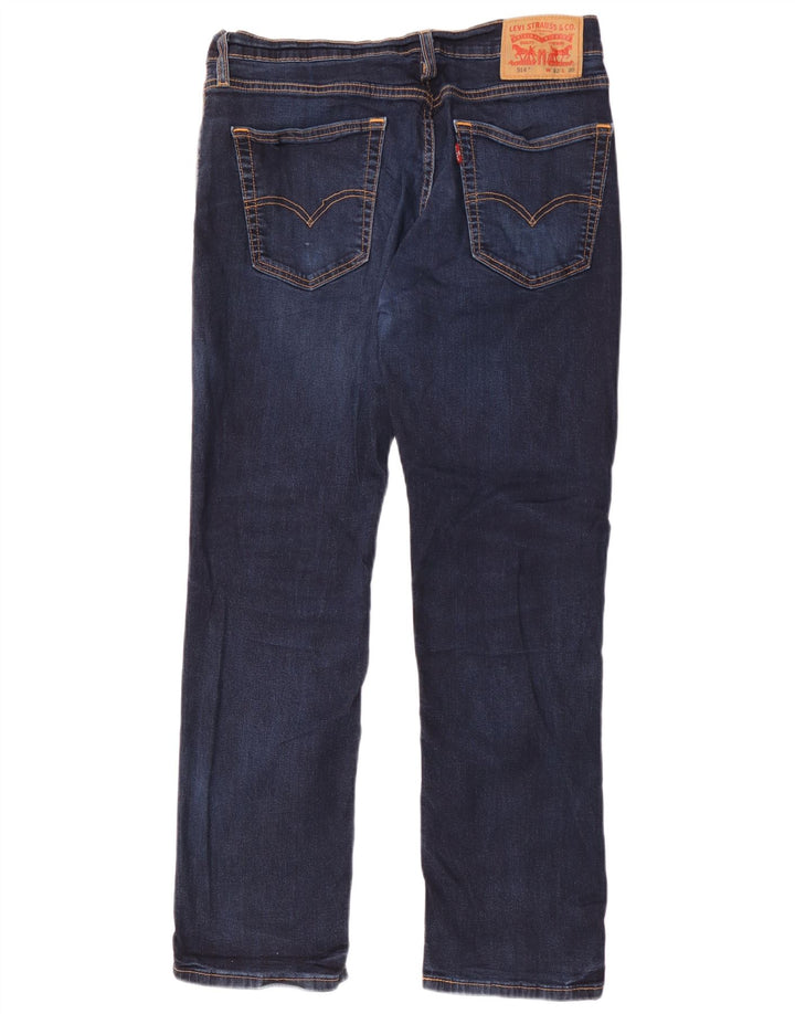 Levi's Herren 514 Straight Jeans W32 L30 Marineblaue Baumwolle