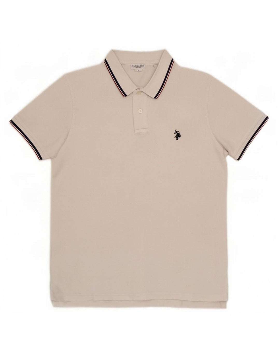 U.S. Polo Assn. Herren-Poloshirt aus mittelweißer Baumwolle