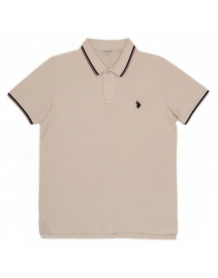 U.S. Polo Assn. Herren-Poloshirt aus mittelweißer Baumwolle