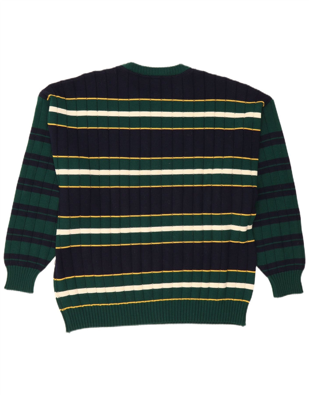 White Sails Herren-Pullover mit Rundhalsausschnitt, 2XL, Marineblau gestreift