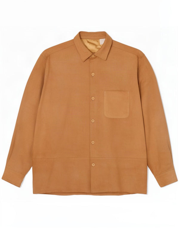 Vintage Herren Wildlederhemd Großes Beige Leder