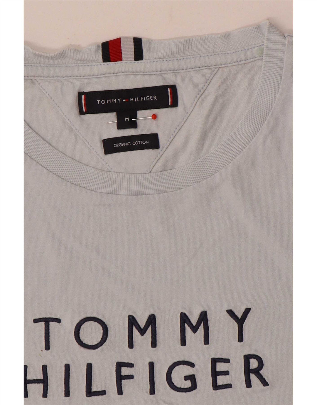 Tommy Hilfiger Herren-T-Shirt mit Grafik, mittelgraue Baumwolle