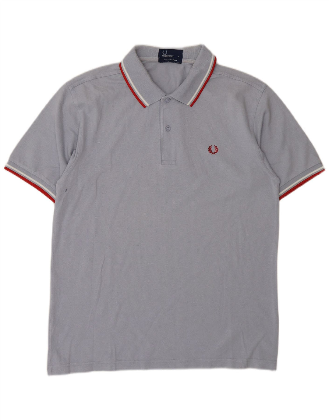 Fred Perry Herren-Poloshirt aus mittelgrauer Baumwolle